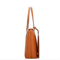 Faux Leather Tote Bag with Letter Detail & Coin Purse Set