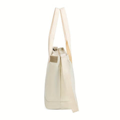 Large Capacity Canvas Tote Bag Crossbody Zipper Satchel for Shopping & Travel