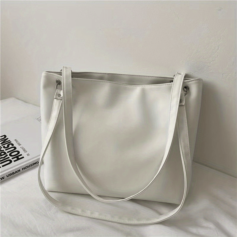 Solid Tote Bag All Match Shoulder Bag Women's Bag
