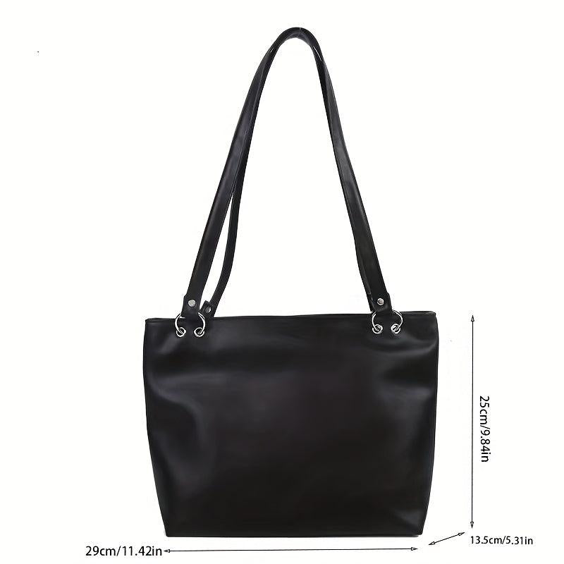 Solid Tote Bag All Match Shoulder Bag Women's Bag