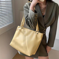 Solid Tote Bag All Match Shoulder Bag Women's Bag
