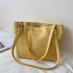 Solid Tote Bag All Match Shoulder Bag Women's Bag