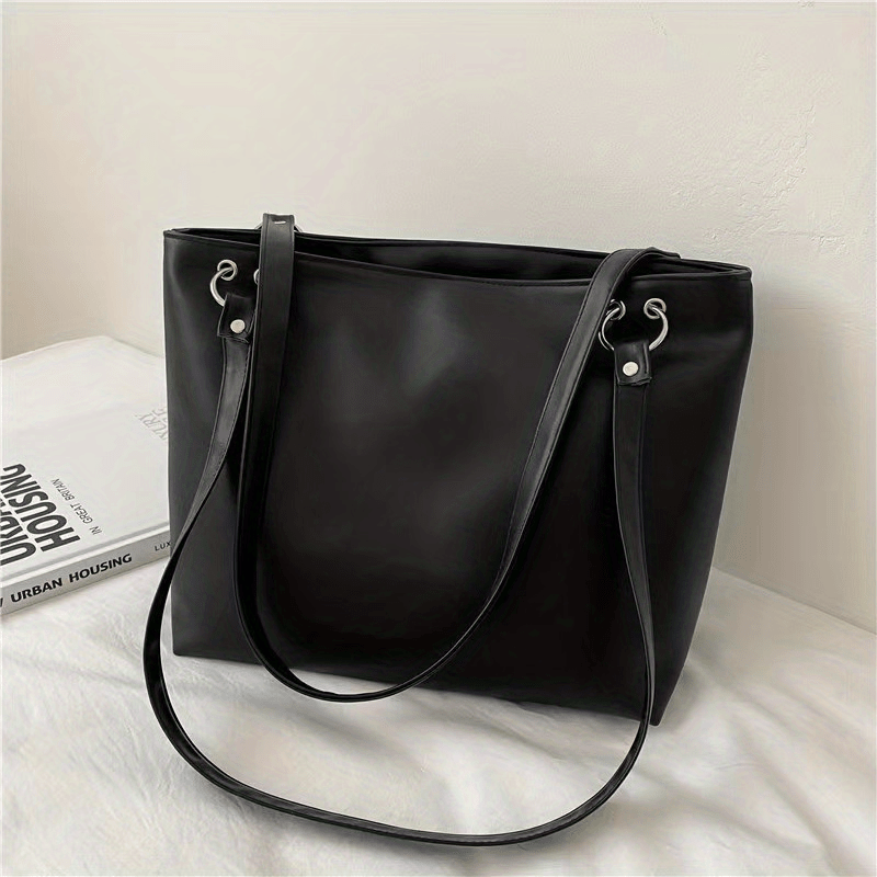 Solid Tote Bag All Match Shoulder Bag Women's Bag
