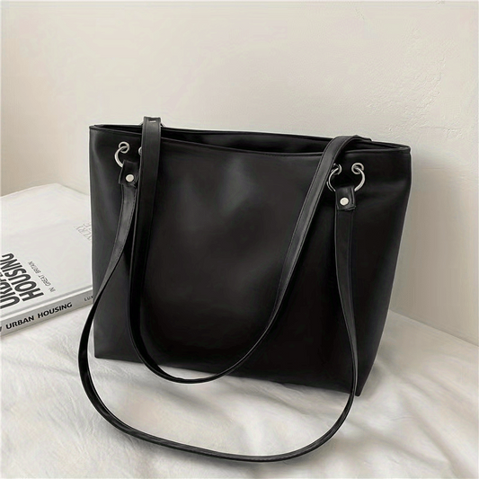Solid Tote Bag All Match Shoulder Bag Women's Bag