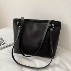 Solid Tote Bag All Match Shoulder Bag Women's Bag