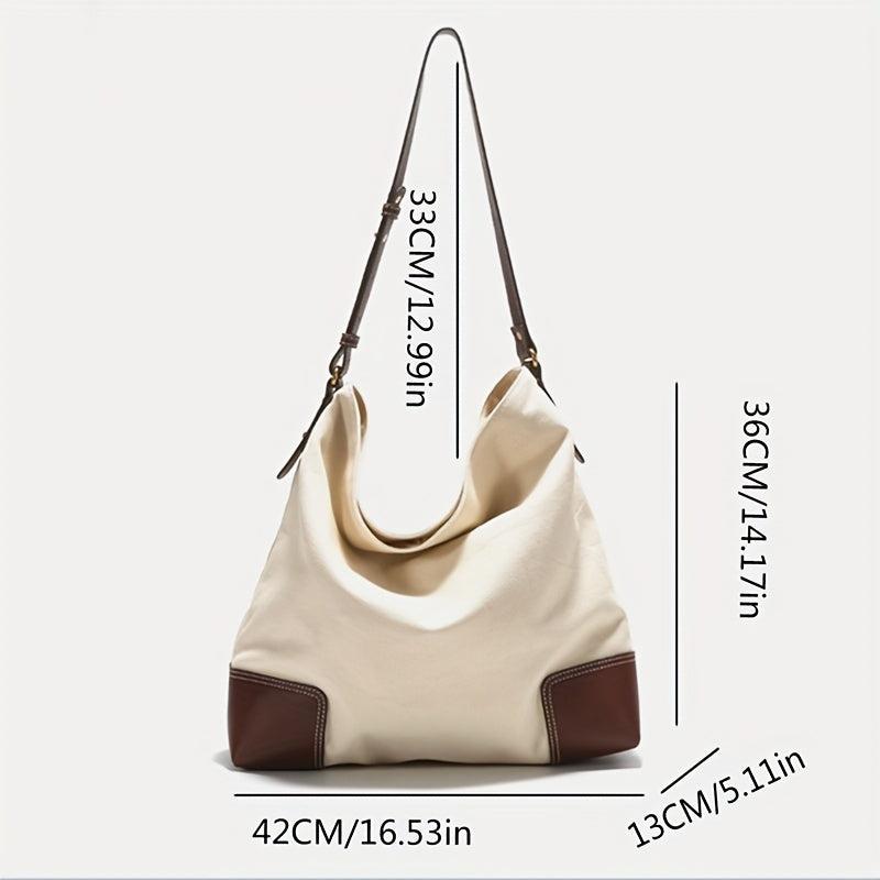 Stylish Women's Canvas Tote Bag Casual Large Shopper Bag