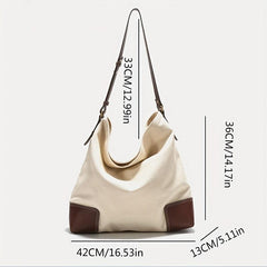 Stylish Women's Canvas Tote Bag Casual Large Shopper Bag