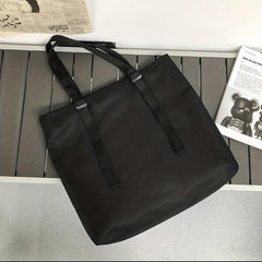 Nylon Letter Print Shoulder Bag Stylish Large Capacity Waterproof Tote Bag