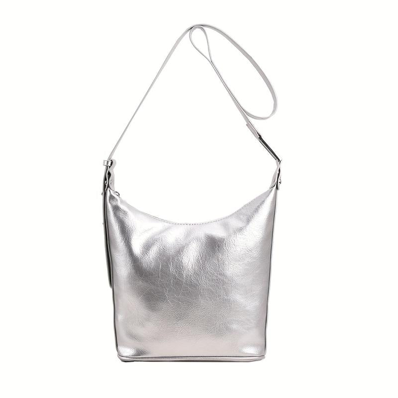 Vintage Solid Hobo Bag Large Capacity Shoulder Bag Women's Handbag