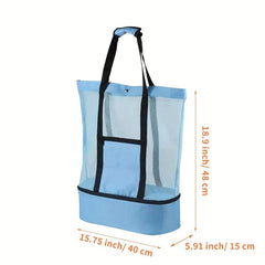 Mesh Storage Satchel Bag Lightweight Shoulder Bag for Travel
