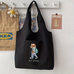 Bear Pattern Shoulder Bag Lightweight Shopper Bag