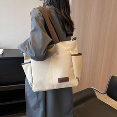 Minimalist Large Capacity Tote Bag Casual Storage Shoulder Bag