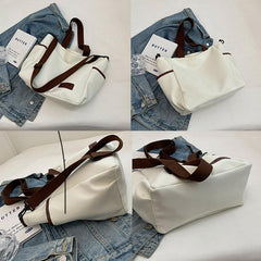 Minimalist Large Capacity Tote Bag Casual Storage Shoulder Bag