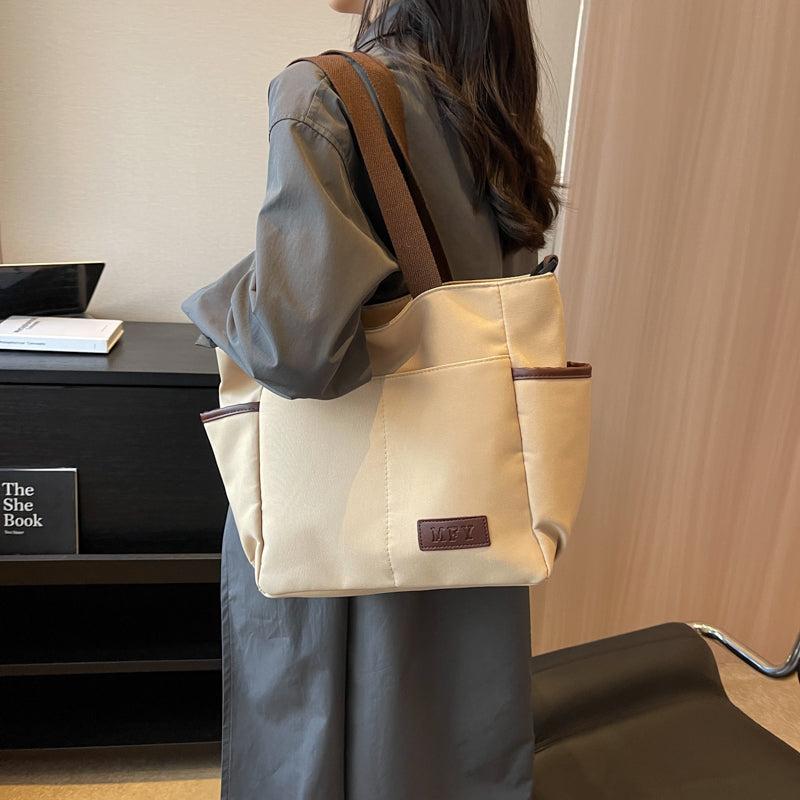 Minimalist Large Capacity Tote Bag Casual Storage Shoulder Bag