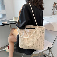 Stylish Woven Tote Shoulder Bag for Women