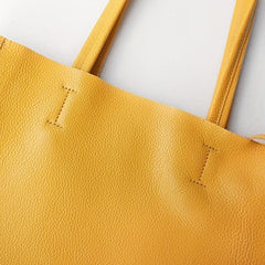Minimalist Tote Bag Shoulder Shopper Solid Casual Versatile Bag