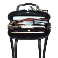 Durable Shoulder Bag PU Leather Large Capacity Tote Handbag