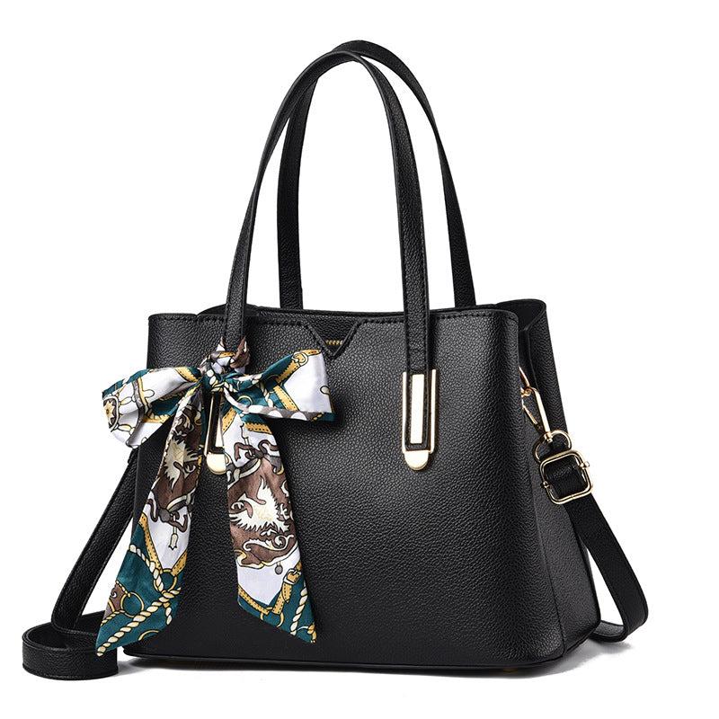 Durable Shoulder Bag PU Leather Large Capacity Tote Handbag