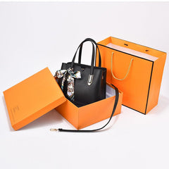 Durable Shoulder Bag PU Leather Large Capacity Tote Handbag