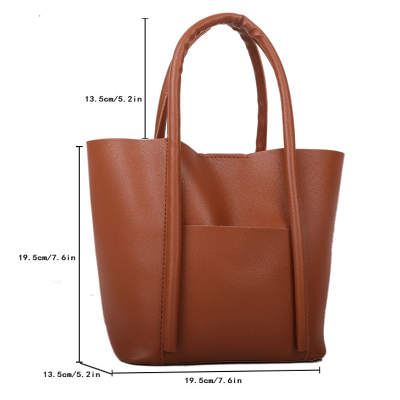 Mini Crossbody Satchel Bag PU Leather Textured Bucket Bag Versatile Shoulder Bag