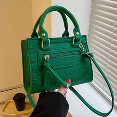 Small Felt Tote Bag Zipper Crossbody Square Purse