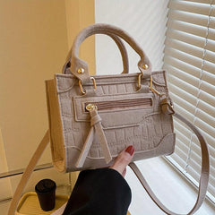 Small Felt Tote Bag Zipper Crossbody Square Purse