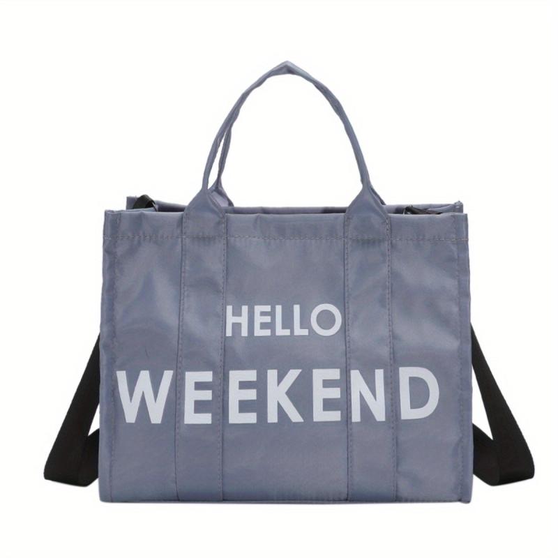 Stylish Letter Print Tote Shoulder Bag Work Top Handles