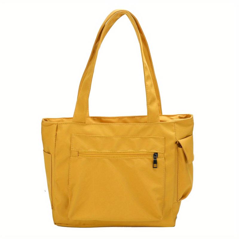 Large Capacity Nylon Shoulder Bag Zipper Tote Bag
