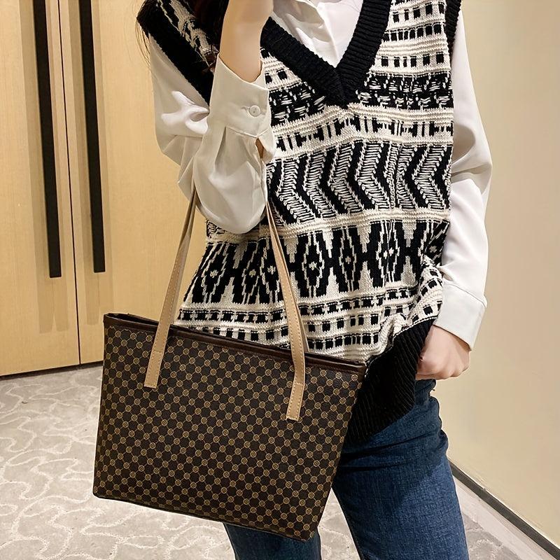 Leopard Print Tote Bag Large Capacity Handbag Women's Shoulder Bag