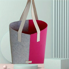 Casual Colorblock Tote Shoulder Bag All Match Storage Handbag