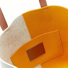 Casual Colorblock Tote Shoulder Bag All Match Storage Handbag