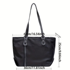 Large Capacity Nylon Shoulder Bag Casual Work Handbag