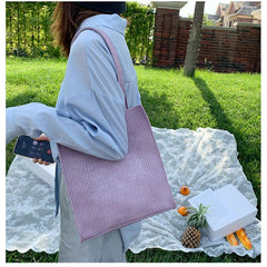 Crocodile Shoulder Tote Bag Large Capacity HandBag