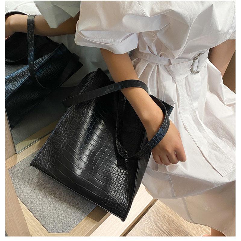 Crocodile Shoulder Tote Bag Large Capacity HandBag