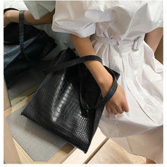 Crocodile Shoulder Tote Bag Large Capacity HandBag