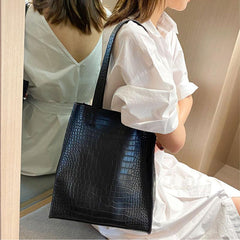 Crocodile Shoulder Tote Bag Large Capacity HandBag