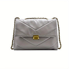 Chevron Quilted Tote Bag Chain Shoulder Bag Women's Large Capacity