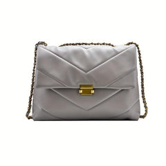 Chevron Quilted Tote Bag Chain Shoulder Bag Women's Large Capacity