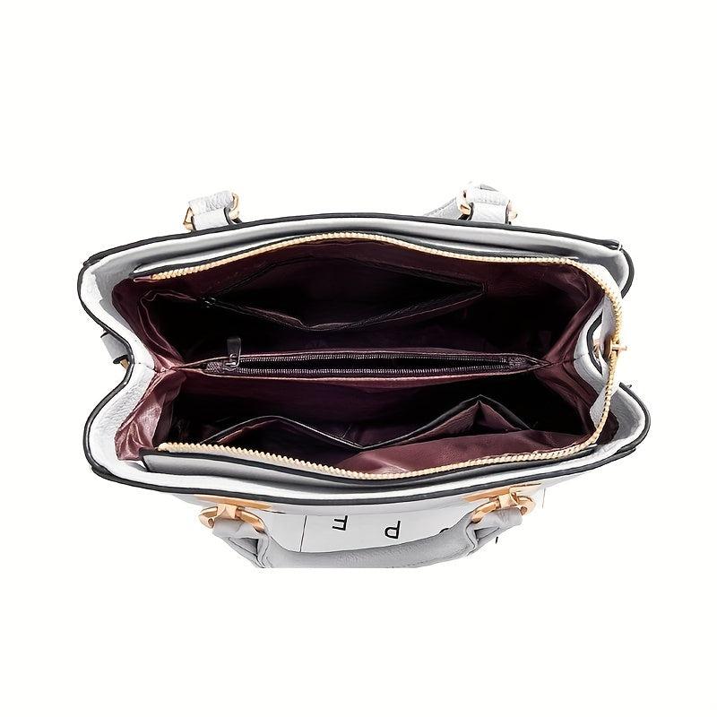 Plant Embroidery Shoulder Bag PU Leather Crossbody Bag