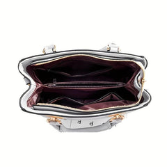 Plant Embroidery Shoulder Bag PU Leather Crossbody Bag