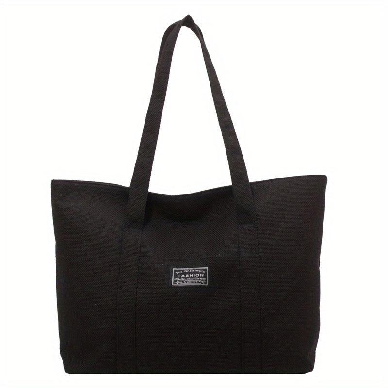 Large Canvas Bag Tote Shoulder Bag All Match Bag For Shopping