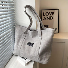 Large Canvas Bag Tote Shoulder Bag All Match Bag For Shopping