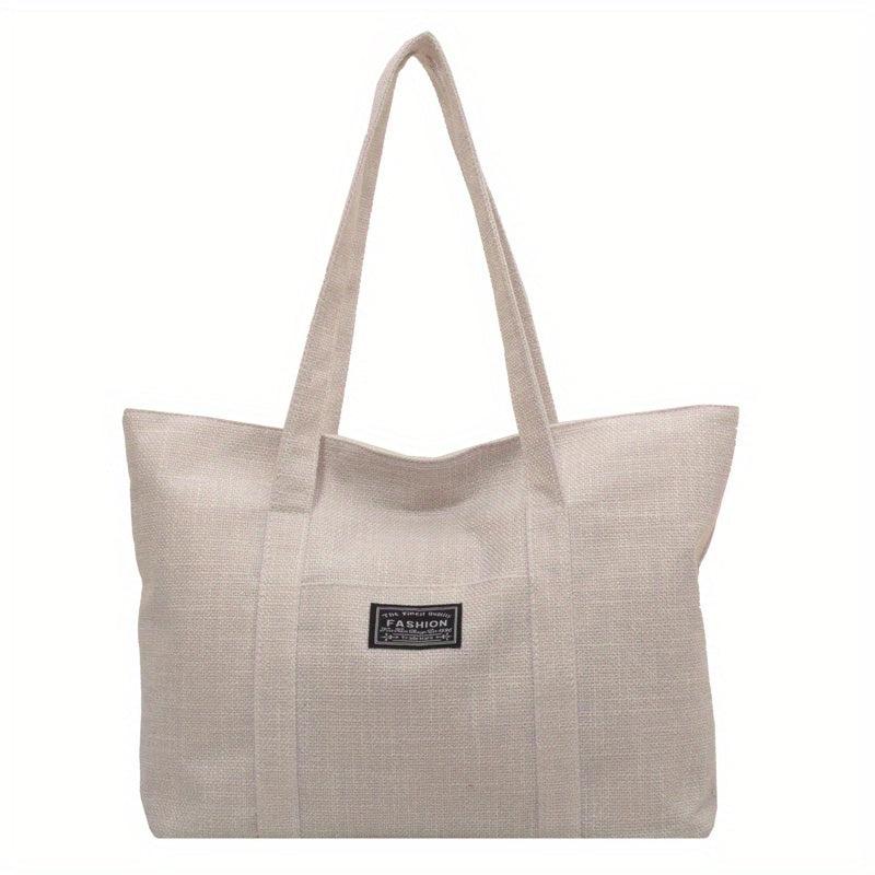 Large Canvas Bag Tote Shoulder Bag All Match Bag For Shopping