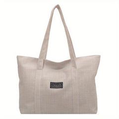 Large Canvas Bag Tote Shoulder Bag All Match Bag For Shopping