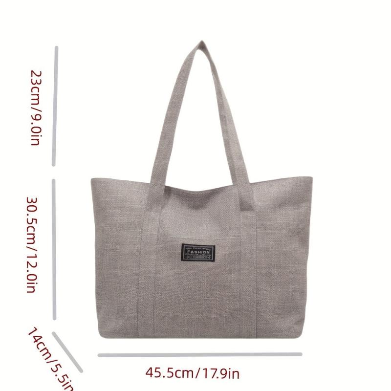 Large Canvas Bag Tote Shoulder Bag All Match Bag For Shopping