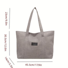 Large Canvas Bag Tote Shoulder Bag All Match Bag For Shopping