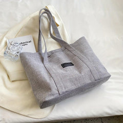 Large Canvas Bag Tote Shoulder Bag All Match Bag For Shopping