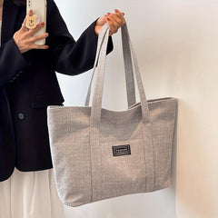 Large Canvas Bag Tote Shoulder Bag All Match Bag For Shopping
