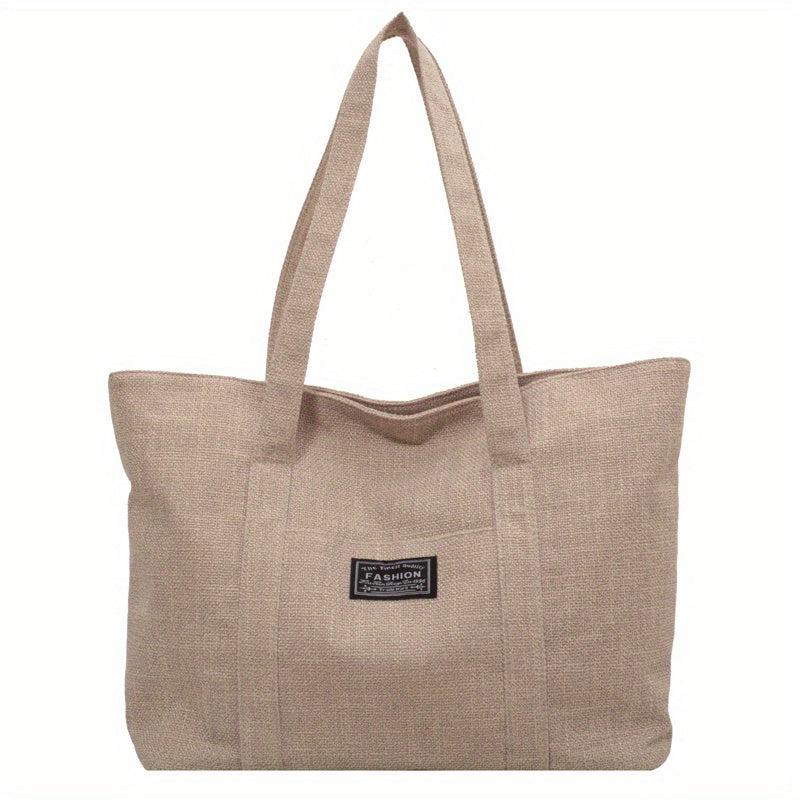 Large Canvas Bag Tote Shoulder Bag All Match Bag For Shopping