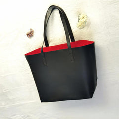Large Capacity PU Leather Tote Bag Textured Shoulder Bag